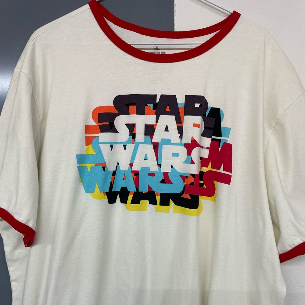 Star Wars Anniversary Disney Retro T -Shirt Men's 2XL Double Tie Fight Fighters.